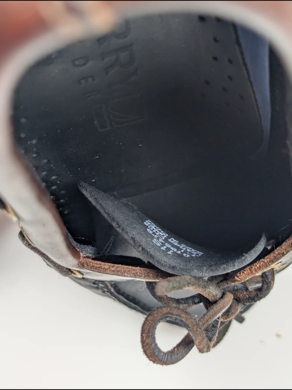Sperry Top-Sider Original 2-Eye Boat Shoes Black Brown Leather Men 11 S